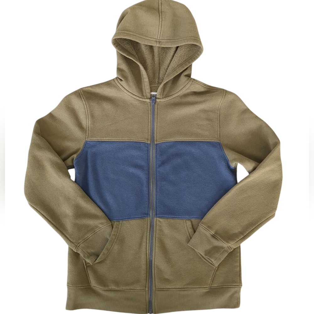 Sonoma Big Boys Color Block Zip Up Hoodie (Size L)